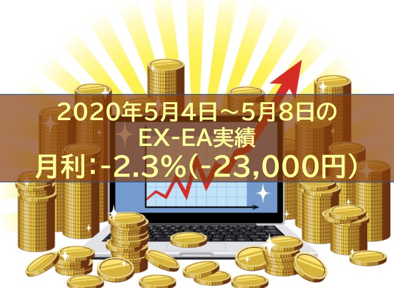 【週報】2020年5月4日～5月8日のEX-EA実績　週利：-2.3%（-23,000円）